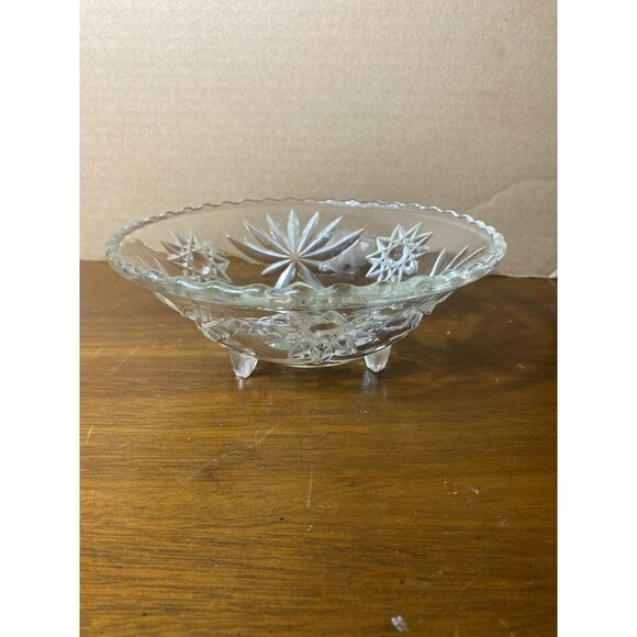 Vintage Anchor Hocking 3 Footed Candy Dish 6.5” Early American Prescut - Picture 8 of 8